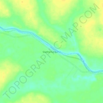 Mappa topografica Quebra Cangalha, altitudine, rilievo