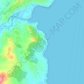 Mappa topografica Austinabad, altitudine, rilievo