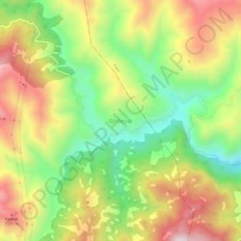 Mappa topografica Görbeyaz, altitudine, rilievo