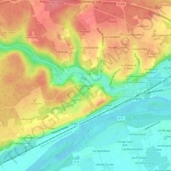 Mappa topografica Les Culevaux, altitudine, rilievo