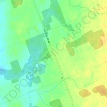 Mappa topografica Denfield, altitudine, rilievo