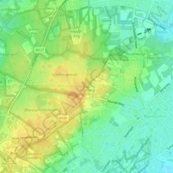 Mappa topografica Tafelberg, altitudine, rilievo