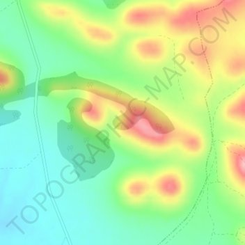 Mappa topografica El Indio, altitudine, rilievo