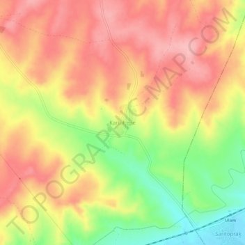 Mappa topografica Kartaltepe, altitudine, rilievo