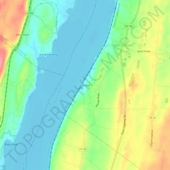 Mappa topografica Cheviot, altitudine, rilievo