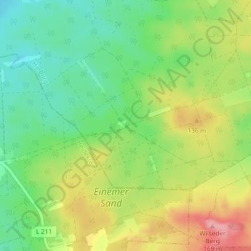 Mappa topografica Heimbuch, altitudine, rilievo