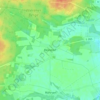 Mappa topografica Reinstorf, altitudine, rilievo