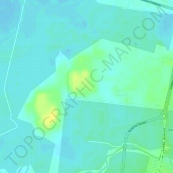 Mappa topografica Indio desnudo (Bursera simaruba), altitudine, rilievo