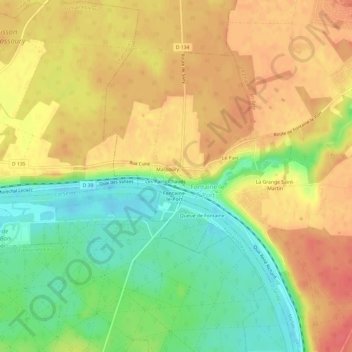Mappa topografica Les Grillons, altitudine, rilievo