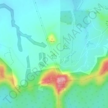 Mappa topografica Morro da Luz, altitudine, rilievo
