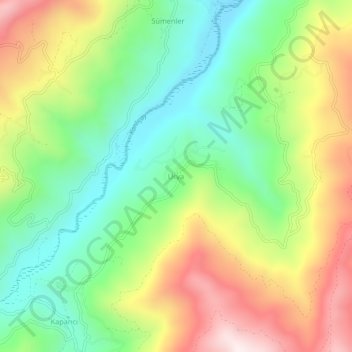 Mappa topografica Urva, altitudine, rilievo