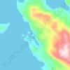 Mappa topografica Elfin Cove, altitudine, rilievo