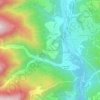 Mappa topografica Mione / Mion, altitudine, rilievo