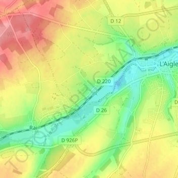 Mappa topografica Les Vautioux, altitudine, rilievo