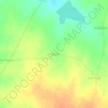 Mappa topografica Virgavan, altitudine, rilievo