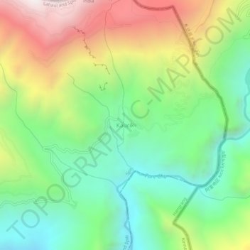 Mappa topografica Kaurik, altitudine, rilievo