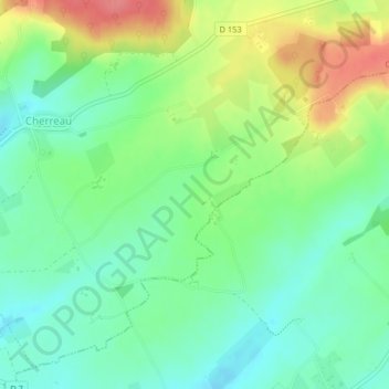 Mappa topografica Le Petit Beauvai, altitudine, rilievo