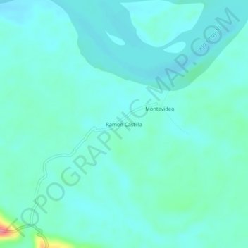 Mappa topografica Ramon Castilla, altitudine, rilievo