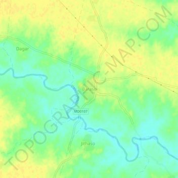 Mappa topografica Baraso, altitudine, rilievo