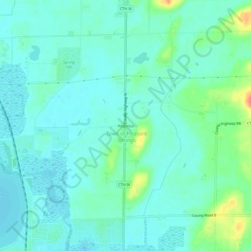 Mappa topografica Kegonsa, altitudine, rilievo