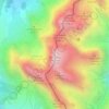 Mappa topografica Cima della Vezzana, altitudine, rilievo