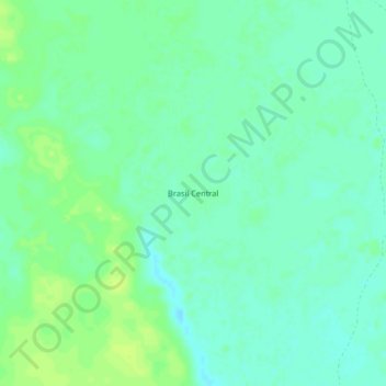 Mappa topografica Brasil Central, altitudine, rilievo