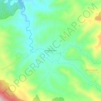 Mappa topografica Undués Pintano, altitudine, rilievo