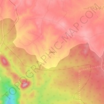 Mappa topografica Chichi, altitudine, rilievo