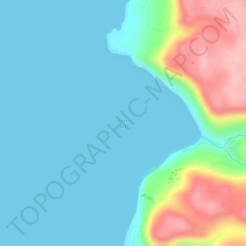 Mappa topografica Olanen Bay, altitudine, rilievo