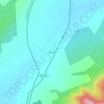 Mappa topografica Urucum, altitudine, rilievo