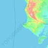 Mappa topografica cerro los capaes, altitudine, rilievo