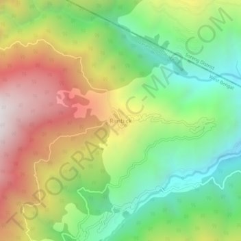 Mappa topografica Rimbick, altitudine, rilievo