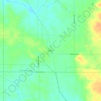 Mappa topografica Conklin, altitudine, rilievo