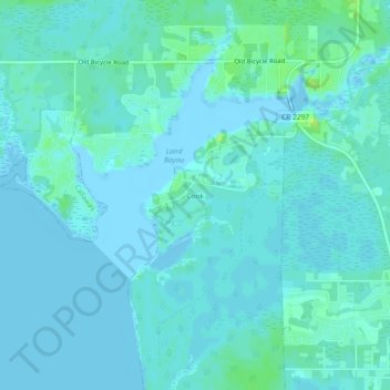 Mappa topografica Cook, altitudine, rilievo