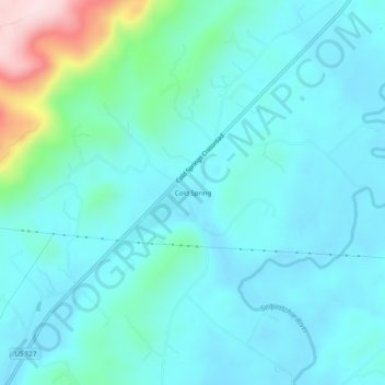 Mappa topografica Cold Spring, altitudine, rilievo