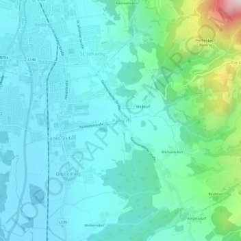Mappa topografica Paildorf, altitudine, rilievo
