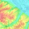 Mappa topografica Les Rues de Chèvres, altitudine, rilievo
