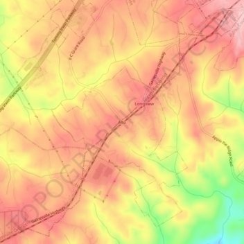 Mappa topografica Alto, altitudine, rilievo