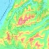 Mappa topografica Serra Riondino, altitudine, rilievo