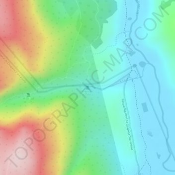 Mappa topografica Ribeirão do Meio, altitudine, rilievo