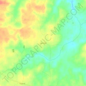 Mappa topografica Linn Flat, altitudine, rilievo