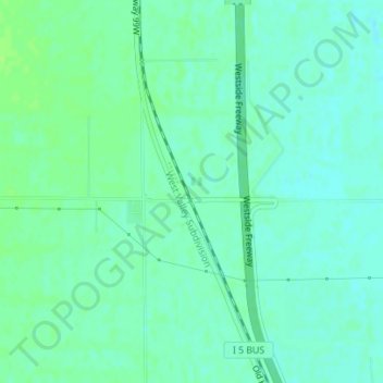 Mappa topografica Cortena, altitudine, rilievo