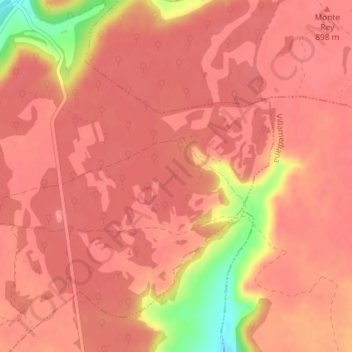 Mappa topografica Valle de Corquillos, altitudine, rilievo