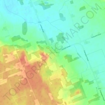 Mappa topografica Clarence Creek, altitudine, rilievo