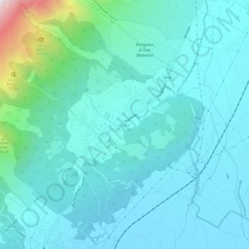 Mappa topografica Giais, altitudine, rilievo