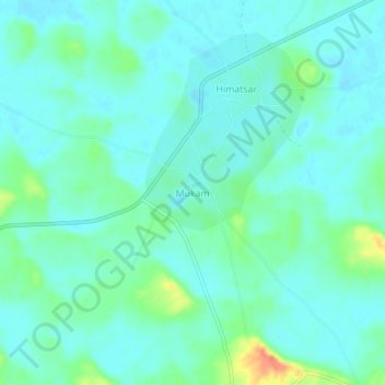 Mappa topografica Mukam, altitudine, rilievo