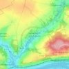 Mappa topografica Tessancourt-sur-Aubette, altitudine, rilievo