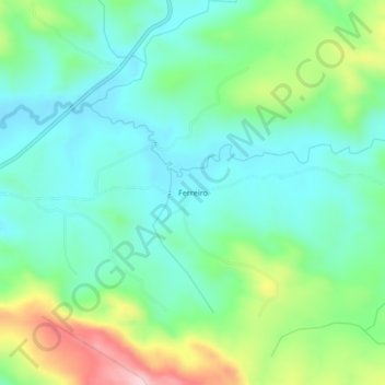 Mappa topografica Ferreiro, altitudine, rilievo