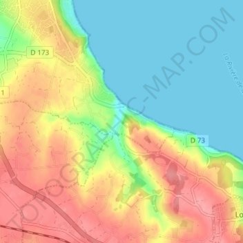 Mappa topografica Moulin de Kerrot, altitudine, rilievo
