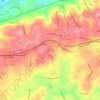 Mappa topografica Berwyn, altitudine, rilievo